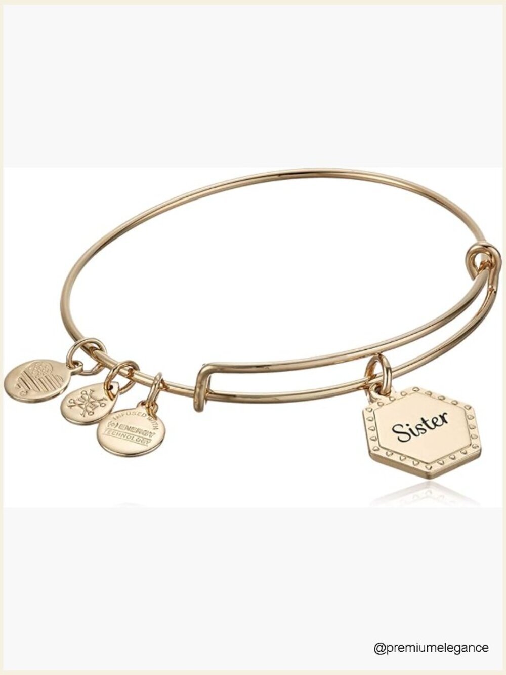 Adjustable Expandable Bangle Charm Bracelet Sister Gift
